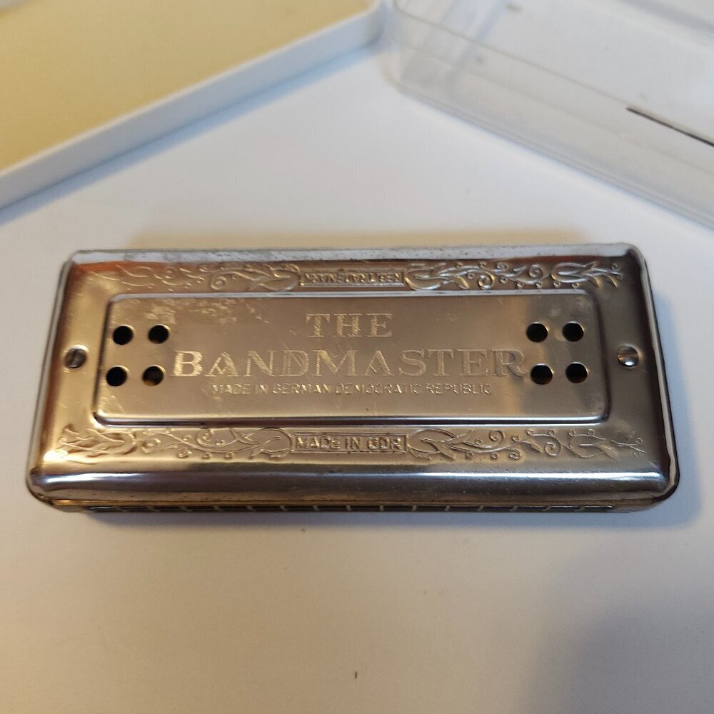 VINTAGE The Bandmaster Harmonica Made in German Democratic Republic CHROME